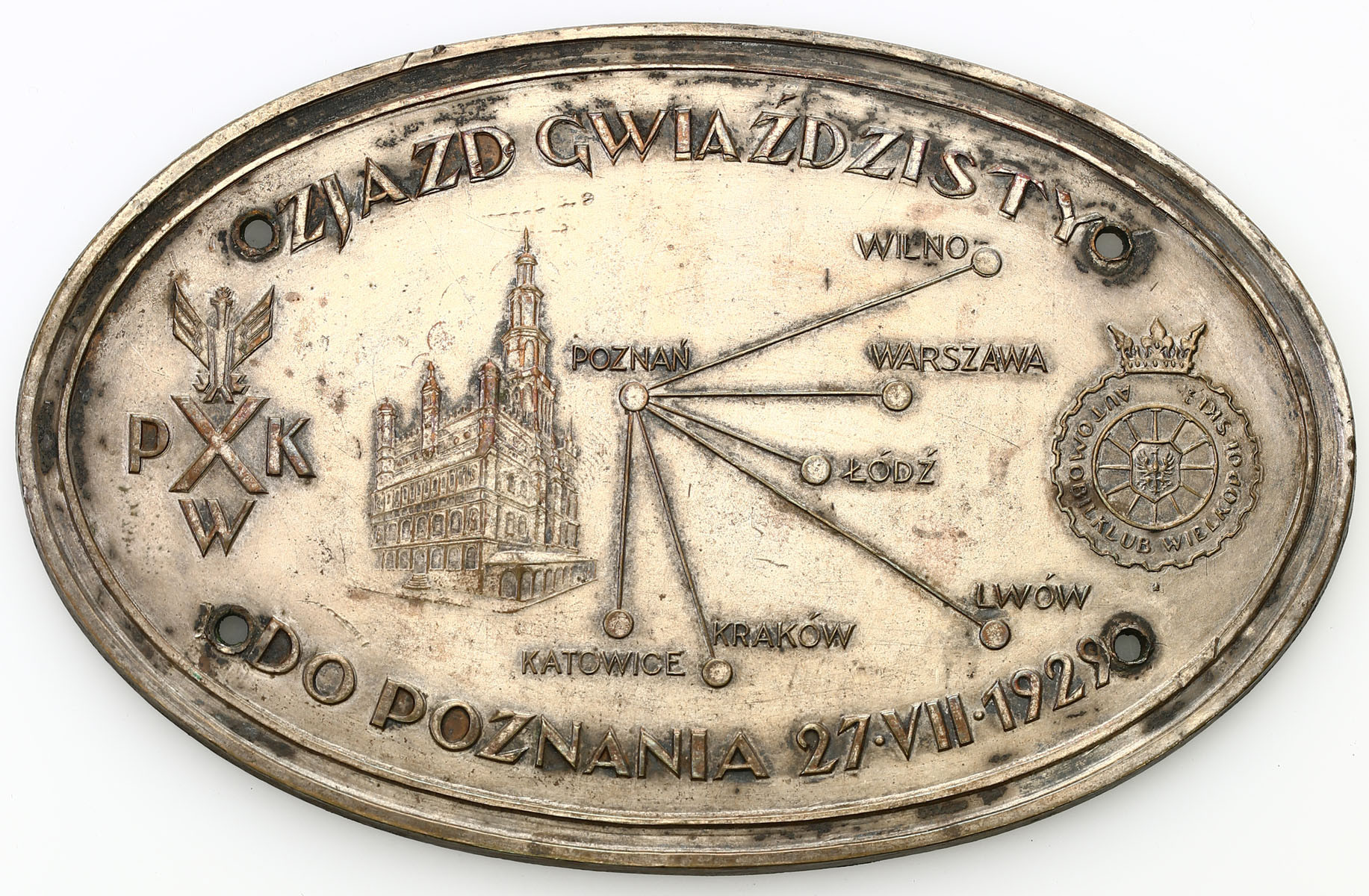 II RP. Plakieta Zjazd Gwiaździsty do Poznania 1929